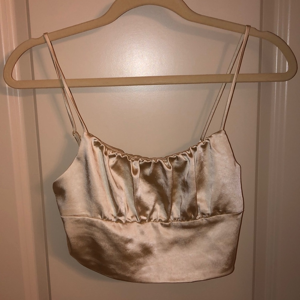 Gold Zara crop top